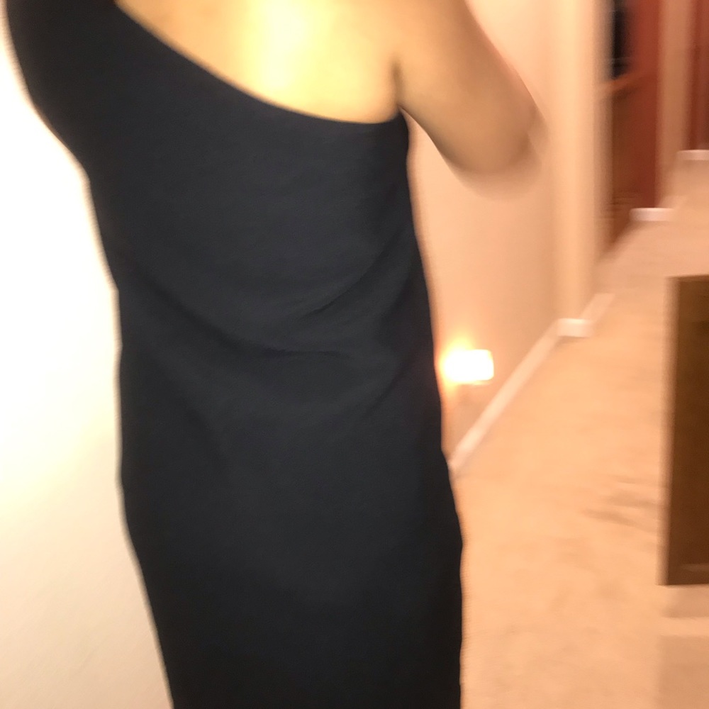 Black one shoulder dress